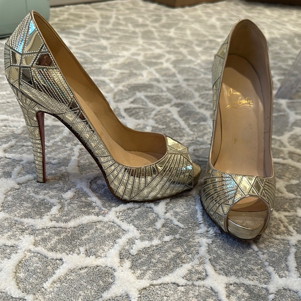 Christian Louboutin Peep-Toe High Heels
